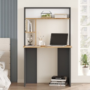 Artelibre - 15350086 ΓΡΑΦΕΙΟ ARTELIBRE BROMPTON ΠΕΥΚΟ/ΑΝΘΡΑΚΙ ΜΟΡΙΟΣΑΝΙΔΑ 90X51.6X148CM