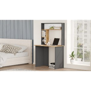 Artelibre - 15350086 ΓΡΑΦΕΙΟ ARTELIBRE BROMPTON ΠΕΥΚΟ/ΑΝΘΡΑΚΙ ΜΟΡΙΟΣΑΝΙΔΑ 90X51.6X148CM