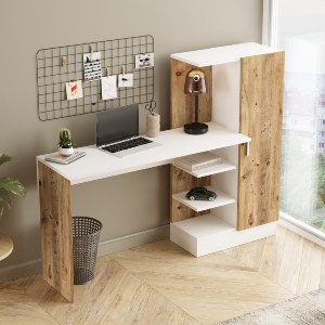 Artelibre - 15350089 ΓΡΑΦΕΙΟ ARTELIBRE CAMDEN ΠΕΥΚΟ/ΛΕΥΚΟ ΜΟΡΙΟΣΑΝΙΔΑ 152.3X40X120CM