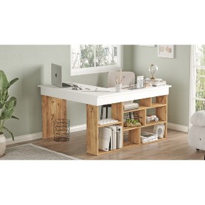 Artelibre - 15350091 ΓΡΑΦΕΙΟ ARTELIBRE CANN ΠΕΥΚΟ/ΛΕΥΚΟ ΜΟΡΙΟΣΑΝΙΔΑ 115X120X72CM