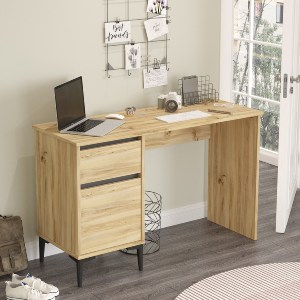 Artelibre - 15350092 ΓΡΑΦΕΙΟ ARTELIBRE CATFORD ΦΥΣΙΚΟ/ΑΝΘΡΑΚΙ ΜΟΡΙΟΣΑΝΙΔΑ/ΠΛΑΣΤΙΚΟ 120X44.5X75CM