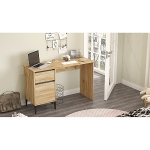 Artelibre - 15350092 ΓΡΑΦΕΙΟ ARTELIBRE CATFORD ΦΥΣΙΚΟ/ΑΝΘΡΑΚΙ ΜΟΡΙΟΣΑΝΙΔΑ/ΠΛΑΣΤΙΚΟ 120X44.5X75CM