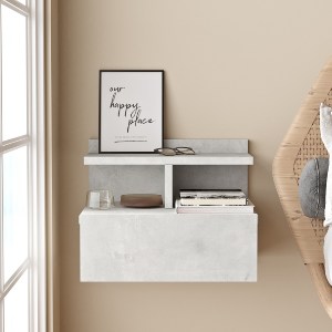 Artelibre - 15350096 ΚΟΜΟΔΙΝΟ ARTELIBRE CHALK ΑΝΟΙΧΤΟ ΓΚΡΙ ΜΕ ΕΦΕ ΤΣΙΜΕΝΤΟ ΜΟΡΙΟΣΑΝΙΔΑ 40X35.6X32CM