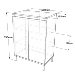 Artelibre - 15350099 ΝΤΟΥΛΑΠΙ ΠΟΛΛΑΠΛΩΝ ΧΡΗΣΕΩΝ ARTELIBRE CHELSEA ΚΑΦΕ/ΑΝΘΡΑΚΙ ΜΟΡΙΟΣΑΝΙΔΑ/ΜΕΤΑΛΛΟ 60X35.5X85.6CM