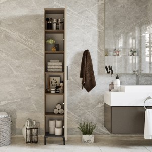 Artelibre - 15350100 ΝΤΟΥΛΑΠΙ ΠΟΛΛΑΠΛΩΝ ΧΡΗΣΕΩΝ ARTELIBRE CHELSFIELD ΚΑΦΕ/ΑΝΘΡΑΚΙ ΜΟΡΙΟΣΑΝΙΔΑ/ΜΕΤΑΛΛΟ 29.5X29.5X183.6CM