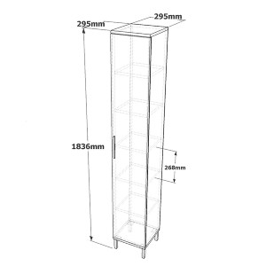 Artelibre - 15350100 ΝΤΟΥΛΑΠΙ ΠΟΛΛΑΠΛΩΝ ΧΡΗΣΕΩΝ ARTELIBRE CHELSFIELD ΚΑΦΕ/ΑΝΘΡΑΚΙ ΜΟΡΙΟΣΑΝΙΔΑ/ΜΕΤΑΛΛΟ 29.5X29.5X183.6CM