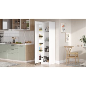 Artelibre - 15350103 ΝΤΟΥΛΑΠΙ ΤΡΟΦΙΜΩΝ ARTELIBRE COLNEY ΛΕΥΚΟ ΜΟΡΙΟΣΑΝΙΔΑ 41.7X44.3X176.4CM