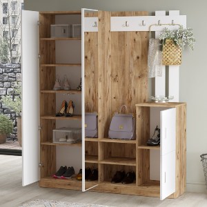 Artelibre - 15350108 ΕΠΙΠΛΟ ΕΙΣΟΔΟΥ ARTELIBRE CRAYFORD ΠΕΥΚΟ/ΛΕΥΚΟ ΜΟΡΙΟΣΑΝΙΔΑ/ΓΥΑΛΙ 147X35X180CM