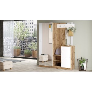 Artelibre - 15350108 ΕΠΙΠΛΟ ΕΙΣΟΔΟΥ ARTELIBRE CRAYFORD ΠΕΥΚΟ/ΛΕΥΚΟ ΜΟΡΙΟΣΑΝΙΔΑ/ΓΥΑΛΙ 147X35X180CM