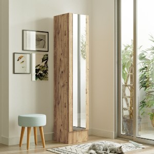 Artelibre - 15350113 ΠΑΠΟΥΤΣΟΘΗΚΗ ARTELIBRE DEPTFORD ΠΕΥΚΟ ΜΟΡΙΟΣΑΝΙΔΑ/ΜΕΤΑΛΛΟ 35.5X35.5X180CM