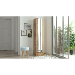 Artelibre - 15350113 ΠΑΠΟΥΤΣΟΘΗΚΗ ARTELIBRE DEPTFORD ΠΕΥΚΟ ΜΟΡΙΟΣΑΝΙΔΑ/ΜΕΤΑΛΛΟ 35.5X35.5X180CM