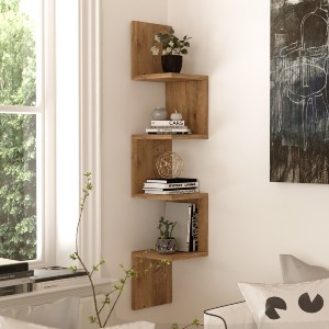 Artelibre - 15350117 ΡΑΦΙ ΤΟΙΧΟΥ ARTELIBRE DULWICH ΠΕΥΚΟ ΜΟΡΙΟΣΑΝΙΔΑ 22X22X117.2CM