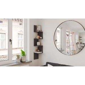 Artelibre - 15350118 ΡΑΦΙ ΤΟΙΧΟΥ ARTELIBRE DULWICH ΑΝΘΡΑΚΙ ΜΟΡΙΟΣΑΝΙΔΑ 22X22X117.2CM