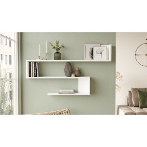 Artelibre - 15350120 ΡΑΦΙ ΤΟΙΧΟΥ ARTELIBRE EALING ΛΕΥΚΟ ΜΟΡΙΟΣΑΝΙΔΑ 120X145X71.4CM