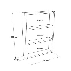 Artelibre - 15350124 ΡΑΦΙ ΤΟΙΧΟΥ ARTELIBRE EARLS ΜΠΕΖ ΜΟΡΙΟΣΑΝΙΔΑ 43.2X9X60CM