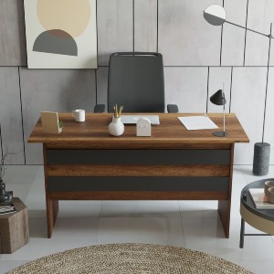 Artelibre - 15350128 ΓΡΑΦΕΙΟ ARTELIBRE EASTCOTE BAROQUE/ΑΝΘΡΑΚΙ ΜΟΡΙΟΣΑΝΙΔΑ 140X60X73.8CM