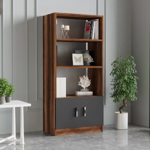 Artelibre - 15350130 ΒΙΒΛΙΟΘΗΚΗ ARTELIBRE EDGWARE BAROQUE/ΑΝΘΡΑΚΙ ΜΟΡΙΟΣΑΝΙΔΑ 63.6X37.6X140CM