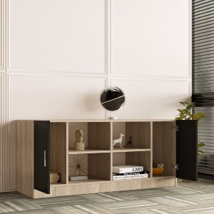 Artelibre - 15350133 ΒΙΒΛΙΟΘΗΚΗ ARTELIBRE EDMONTON ΟΞΙΑ/ΜΑΥΡΟ ΜΟΡΙΟΣΑΝΙΔΑ 139.8X46.3X61.8CM