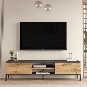 Artelibre - 15350139 ΕΠΙΠΛΟ ΤΗΛΕΟΡΑΣΗΣ ARTELIBRE ENFIELD ΠΕΥΚΟ/ΑΝΘΡΑΚΙ ΜΟΡΙΟΣΑΝΙΔΑ/ΜΕΤΑΛΛΟ 160X35X39.1CM