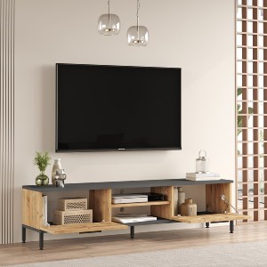 Artelibre - 15350139 ΕΠΙΠΛΟ ΤΗΛΕΟΡΑΣΗΣ ARTELIBRE ENFIELD ΠΕΥΚΟ/ΑΝΘΡΑΚΙ ΜΟΡΙΟΣΑΝΙΔΑ/ΜΕΤΑΛΛΟ 160X35X39.1CM