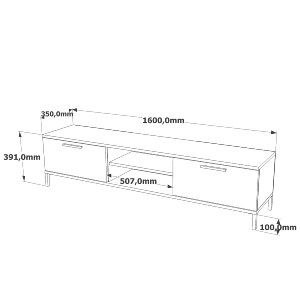 Artelibre - 15350139 ΕΠΙΠΛΟ ΤΗΛΕΟΡΑΣΗΣ ARTELIBRE ENFIELD ΠΕΥΚΟ/ΑΝΘΡΑΚΙ ΜΟΡΙΟΣΑΝΙΔΑ/ΜΕΤΑΛΛΟ 160X35X39.1CM