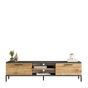 Artelibre - 15350139 ΕΠΙΠΛΟ ΤΗΛΕΟΡΑΣΗΣ ARTELIBRE ENFIELD ΠΕΥΚΟ/ΑΝΘΡΑΚΙ ΜΟΡΙΟΣΑΝΙΔΑ/ΜΕΤΑΛΛΟ 160X35X39.1CM