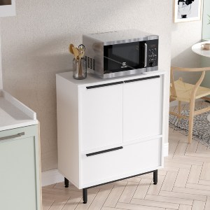 Artelibre - 15350140 ΝΤΟΥΛΑΠΙ ΠΟΛΛΑΠΛΩΝ ΧΡΗΣΕΩΝ ARTELIBRE ERITH ΛΕΥΚΟ ΜΟΡΙΟΣΑΝΙΔΑ/ΜΕΤΑΛΛΟ 35.5X74.8X90.4CM
