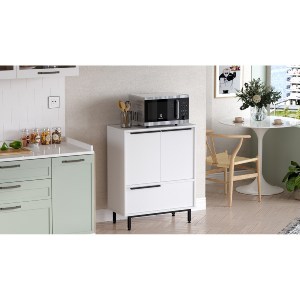 Artelibre - 15350140 ΝΤΟΥΛΑΠΙ ΠΟΛΛΑΠΛΩΝ ΧΡΗΣΕΩΝ ARTELIBRE ERITH ΛΕΥΚΟ ΜΟΡΙΟΣΑΝΙΔΑ/ΜΕΤΑΛΛΟ 35.5X74.8X90.4CM