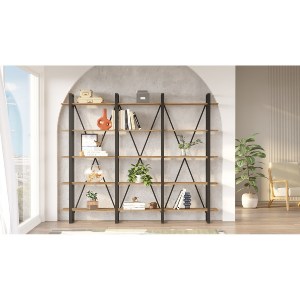 Artelibre - 15350145 ΒΙΒΛΙΟΘΗΚΗ ARTELIBRE FROGNAL ΠΕΥΚΟ/ΜΑΥΡΟ ΜΟΡΙΟΣΑΝΙΔΑ/ΜΕΤΑΛΛΟ 219.6X29.5X180CM
