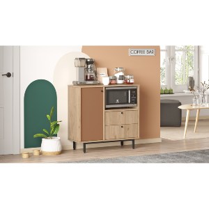 Artelibre - 15350148 ΝΤΟΥΛΑΠΙ ΚΟΥΖΙΝΑΣ ARTELIBRE GLASGOW ΦΥΣΙΚΟ/ΚΕΡΑΜΙΔΙ ΜΟΡΙΟΣΑΝΙΔΑ/ΜΕΛΑΜΙΝΗ 88X35.5X85CM