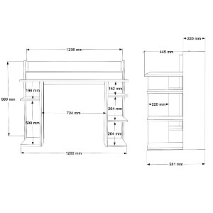 Artelibre - 15350152 ΓΡΑΦΕΙΟ ARTELIBRE FIFE ΦΥΣΙΚΟ/ΦΥΣΤΙΚΙ ΜΟΡΙΟΣΑΝΙΔΑ/ΜΕΛΑΜΙΝΗ 124X58X98CM