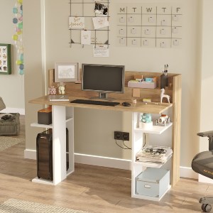 Artelibre - 15350153 ΓΡΑΦΕΙΟ ARTELIBRE FIFE ΦΥΣΙΚΟ/ΛΕΥΚΟ ΜΟΡΙΟΣΑΝΙΔΑ/ΜΕΛΑΜΙΝΗ 124X58X98CM