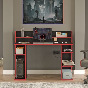 Artelibre - 15350155 ΓΡΑΦΕΙΟ ARTELIBRE FIFE ΜΑΥΡΟ/ΚΟΚΚΙΝΟ ΜΟΡΙΟΣΑΝΙΔΑ/ΜΕΛΑΜΙΝΗ 124X58X98CM