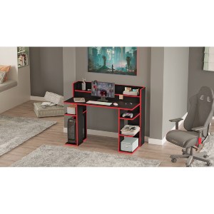 Artelibre - 15350155 ΓΡΑΦΕΙΟ ARTELIBRE FIFE ΜΑΥΡΟ/ΚΟΚΚΙΝΟ ΜΟΡΙΟΣΑΝΙΔΑ/ΜΕΛΑΜΙΝΗ 124X58X98CM