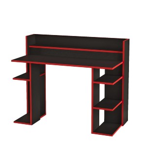 Artelibre - 15350155 ΓΡΑΦΕΙΟ ARTELIBRE FIFE ΜΑΥΡΟ/ΚΟΚΚΙΝΟ ΜΟΡΙΟΣΑΝΙΔΑ/ΜΕΛΑΜΙΝΗ 124X58X98CM