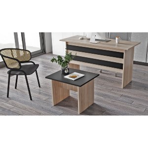 Artelibre - 15350157 ΤΡΑΠΕΖΑΚΙ ΓΡΑΦΕΙΟΥ ARTELIBRE ELMSTEAD ΟΞΙΑ/ΜΑΥΡΟ ΜΟΡΙΟΣΑΝΙΔΑ/ΜΕΛΑΜΙΝΗ 60X50X46.3CM