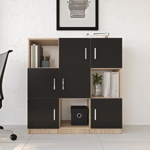 Artelibre - 15350159 ΒΙΒΛΙΟΘΗΚΗ ARTELIBRE ELMSTEAD ΟΞΙΑ/ΜΑΥΡΟ ΜΟΡΙΟΣΑΝΙΔΑ/ΜΕΛΑΜΙΝΗ 119.9X37.6X121.8CM