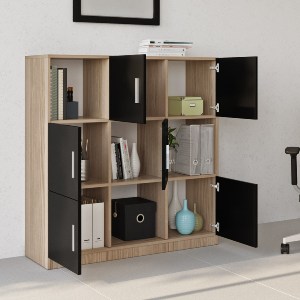 Artelibre - 15350159 ΒΙΒΛΙΟΘΗΚΗ ARTELIBRE ELMSTEAD ΟΞΙΑ/ΜΑΥΡΟ ΜΟΡΙΟΣΑΝΙΔΑ/ΜΕΛΑΜΙΝΗ 119.9X37.6X121.8CM