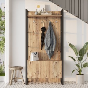 Artelibre - 15350160 ΕΠΙΠΛΟ ΕΙΣΟΔΟΥ ARTELIBRE ABERDEEN ΠΕΥΚΟ/ΑΝΘΡΑΚΙ ΜΟΡΙΟΣΑΝΙΔΑ/ΜΕΤΑΛΛΟ 90X34X180CM