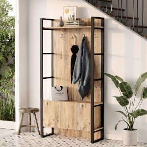 Artelibre - 15350160 ΕΠΙΠΛΟ ΕΙΣΟΔΟΥ ARTELIBRE ABERDEEN ΠΕΥΚΟ/ΑΝΘΡΑΚΙ ΜΟΡΙΟΣΑΝΙΔΑ/ΜΕΤΑΛΛΟ 90X34X180CM