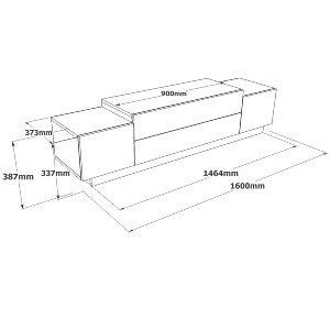 Artelibre - 15350171 ΕΠΙΠΛΟ ΤΗΛΕΟΡΑΣΗΣ ARTELIBRE AYRSHIRE ΓΚΡΙ ΜΕ ΕΦΕ ΤΣΙΜΕΝΤΟ/ΜΠΡΟΝΖΕ ΜΟΡΙΟΣΑΝΙΔΑ/ΜΕΛΑΜΙΝΗ 160X37.3X38.7CM