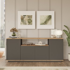 Artelibre - 15350189 ΜΠΟΥΦΕΣ ARTELIBRE CLACK ΑΝΘΡΑΚΙ/ΠΕΥΚΟ ΜΟΡΙΟΣΑΝΙΔΑ/ΜΕΛΑΜΙΝΗ 180X44.5X75CM
