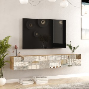 Artelibre - 15350191 ΕΠΙΠΛΟ ΤΗΛΕΟΡΑΣΗΣ ARTELIBRE EILEANAN ΠΕΥΚΟ/ΛΕΥΚΟ ΜΕ ΣΧΕΔΙΟ ΜΟΡΙΟΣΑΝΙΔΑ/ΜΕΛΑΜΙΝΗ 180X31.6X29.6CM
