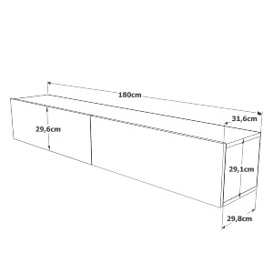 Artelibre - 15350191 ΕΠΙΠΛΟ ΤΗΛΕΟΡΑΣΗΣ ARTELIBRE EILEANAN ΠΕΥΚΟ/ΛΕΥΚΟ ΜΕ ΣΧΕΔΙΟ ΜΟΡΙΟΣΑΝΙΔΑ/ΜΕΛΑΜΙΝΗ 180X31.6X29.6CM