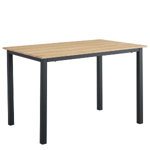 Artelibre - 15380001 ΤΡΑΠΕΖΙ ΤΡΑΠΕΖΑΡΙΑΣ ARTELIBRE VERDELL SONOMA/ΜΑΥΡΟ ΜΕΤΑΛΛΟ/ΜΟΡΙΟΣΑΝΙΔΑ 110X70X76CM