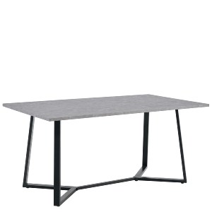 Artelibre - 15380008 ΤΡΑΠΕΖΙ ΤΡΑΠΕΖΑΡΙΑΣ ARTELIBRE DUNSMERE ΓΚΡΙ ΜΑΡΜΑΡΟ/ΜΑΥΡΟ ΜΕΤΑΛΛΟ/ΜΟΡΙΟΣΑΝΙΔΑ 160X90X75CM