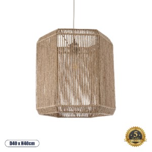 glo-00519-00519_0 GLOBOSTAR® CAYMAN 00519 BOHO ΚΡΕΜΑΣΤΟ ΦΩΤΙΣΤΙΚΟ ΠΛΕΓΜΑ ΜΟΝΟΦΩΤΟ 1 X E27 IP20 ΜΠΕΖ ΣΧΟΙΝΙ -
