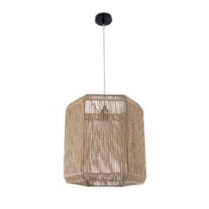 glo-00519-00519_4 GLOBOSTAR® CAYMAN 00519 BOHO ΚΡΕΜΑΣΤΟ ΦΩΤΙΣΤΙΚΟ ΠΛΕΓΜΑ ΜΟΝΟΦΩΤΟ 1 X E27 IP20 ΜΠΕΖ ΣΧΟΙΝΙ -