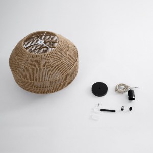 glo-00522-00522_10 GLOBOSTAR® CAYMAN 00522 BOHO ΚΡΕΜΑΣΤΟ ΦΩΤΙΣΤΙΚΟ ΠΛΕΓΜΑ ΜΟΝΟΦΩΤΟ 1 X E27 IP20 ΜΠΕΖ ΣΧΟΙΝΙ -