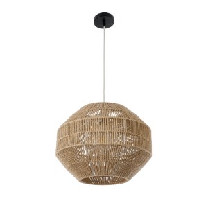 glo-00522-00522_4 GLOBOSTAR® CAYMAN 00522 BOHO ΚΡΕΜΑΣΤΟ ΦΩΤΙΣΤΙΚΟ ΠΛΕΓΜΑ ΜΟΝΟΦΩΤΟ 1 X E27 IP20 ΜΠΕΖ ΣΧΟΙΝΙ -